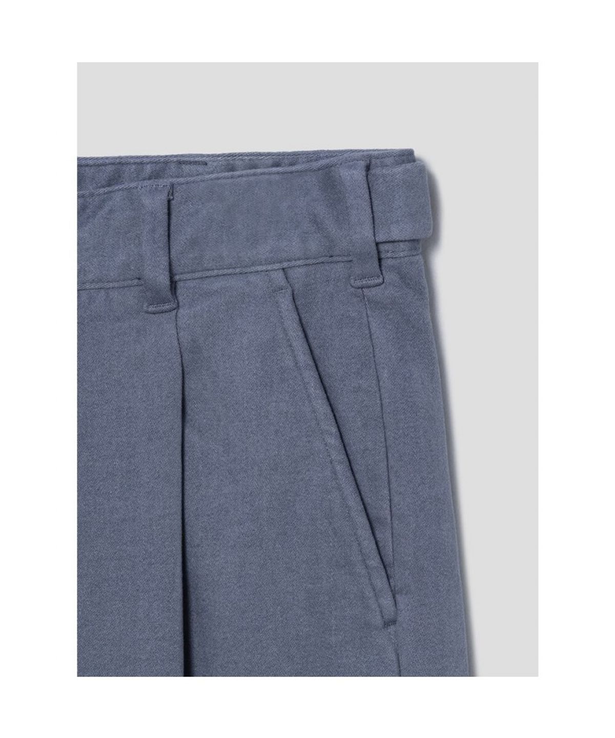 시프트지(SHIFT.G) Semi Wide Brushed Cotton Pants  Blue