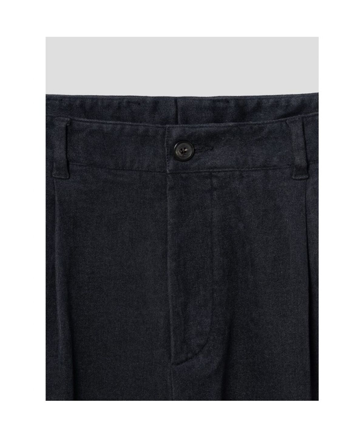시프트지(SHIFT.G) Semi Wide Brushed Cotton Pants  Navy