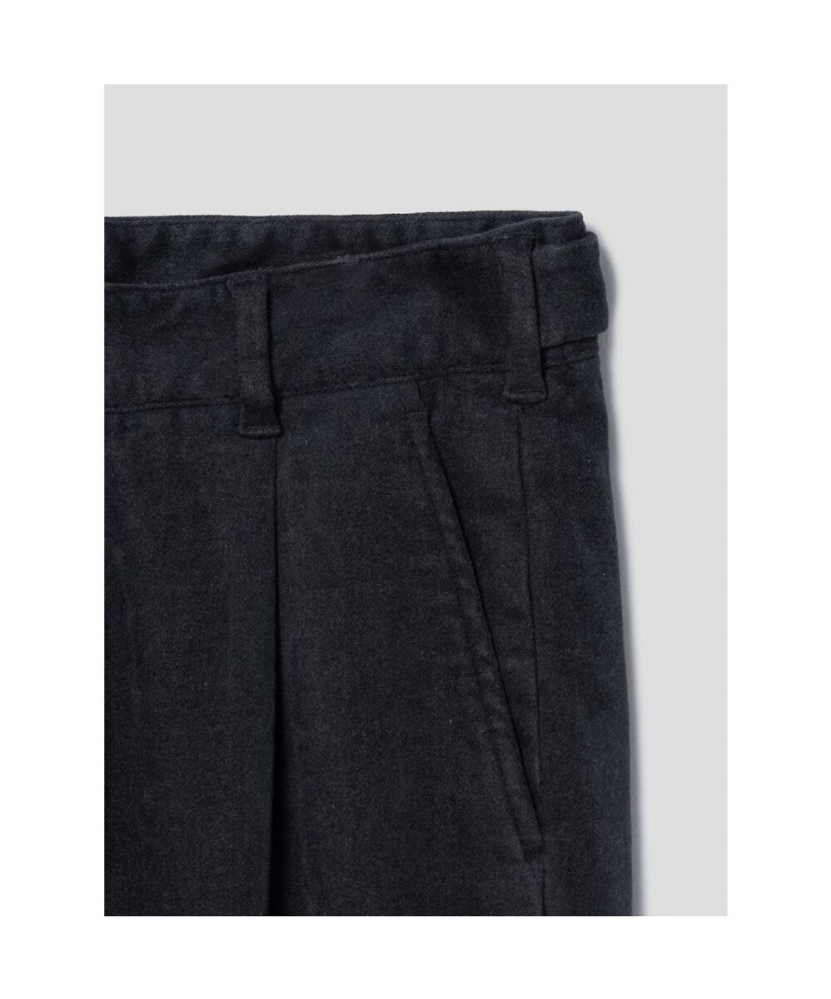시프트지(SHIFT.G) Semi Wide Brushed Cotton Pants  Navy