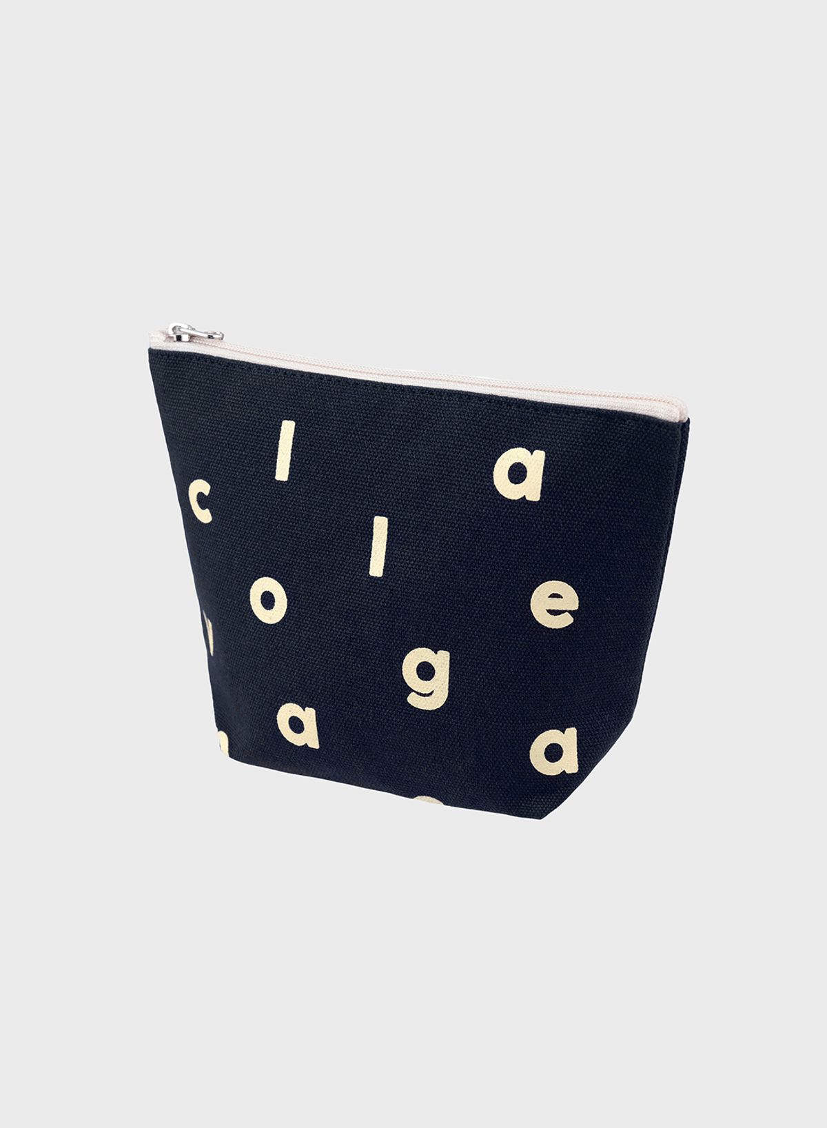 꼴라주바캉스(COLLAGEVACANCE) Logo Alphabet Color Pouch (파우치)-Navy