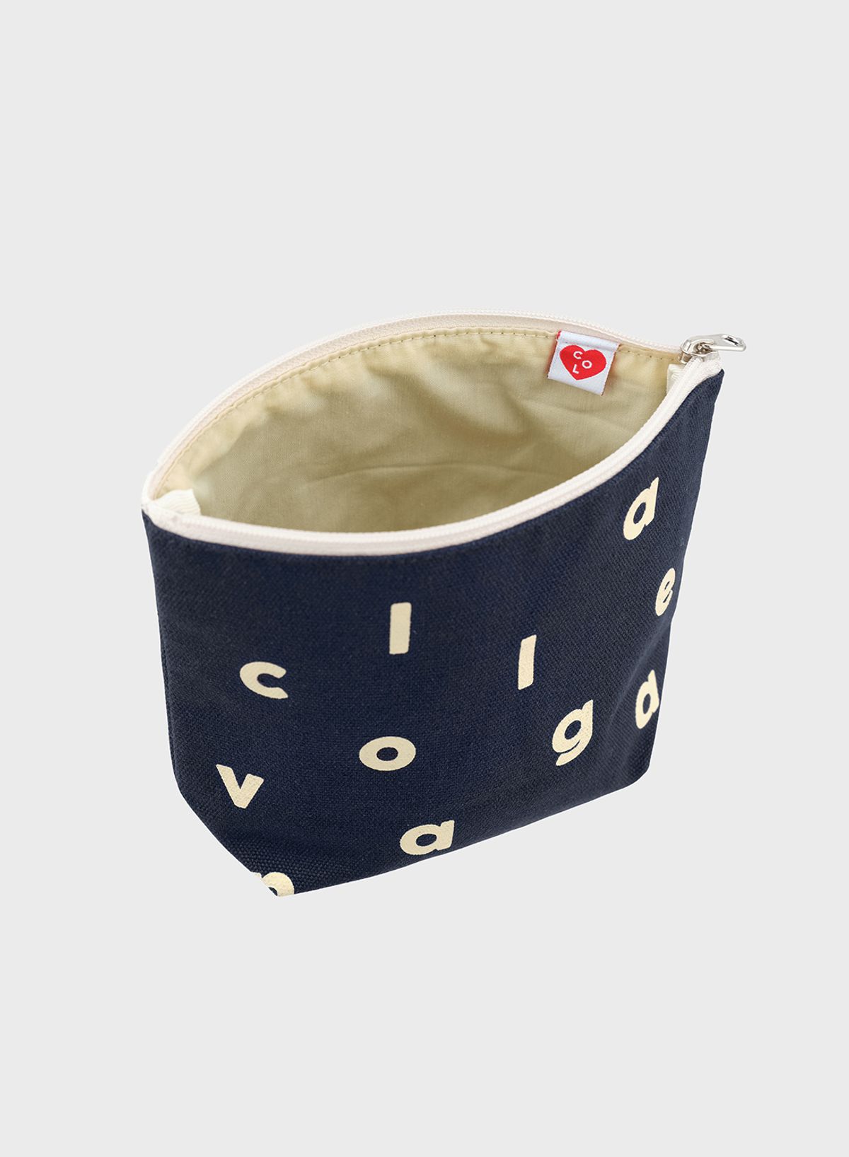 꼴라주바캉스(COLLAGEVACANCE) Logo Alphabet Color Pouch (파우치)-Navy