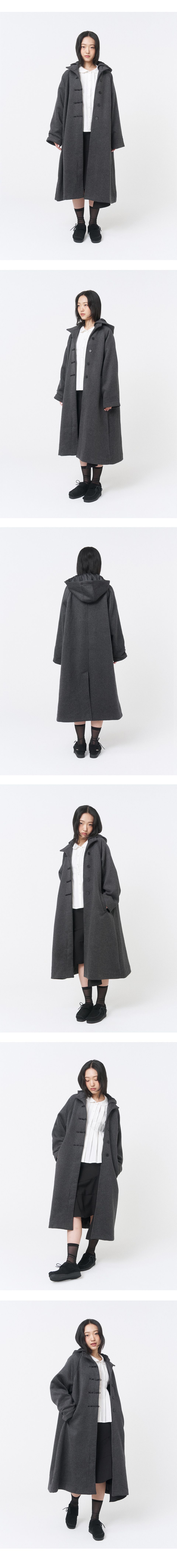 ジャケット・アウター misekiseoul Hoodie long duffle Coat GREY MUSINSA公式 | MISEKI SEOUL Hoodie long duffle Coat CHARCOAL