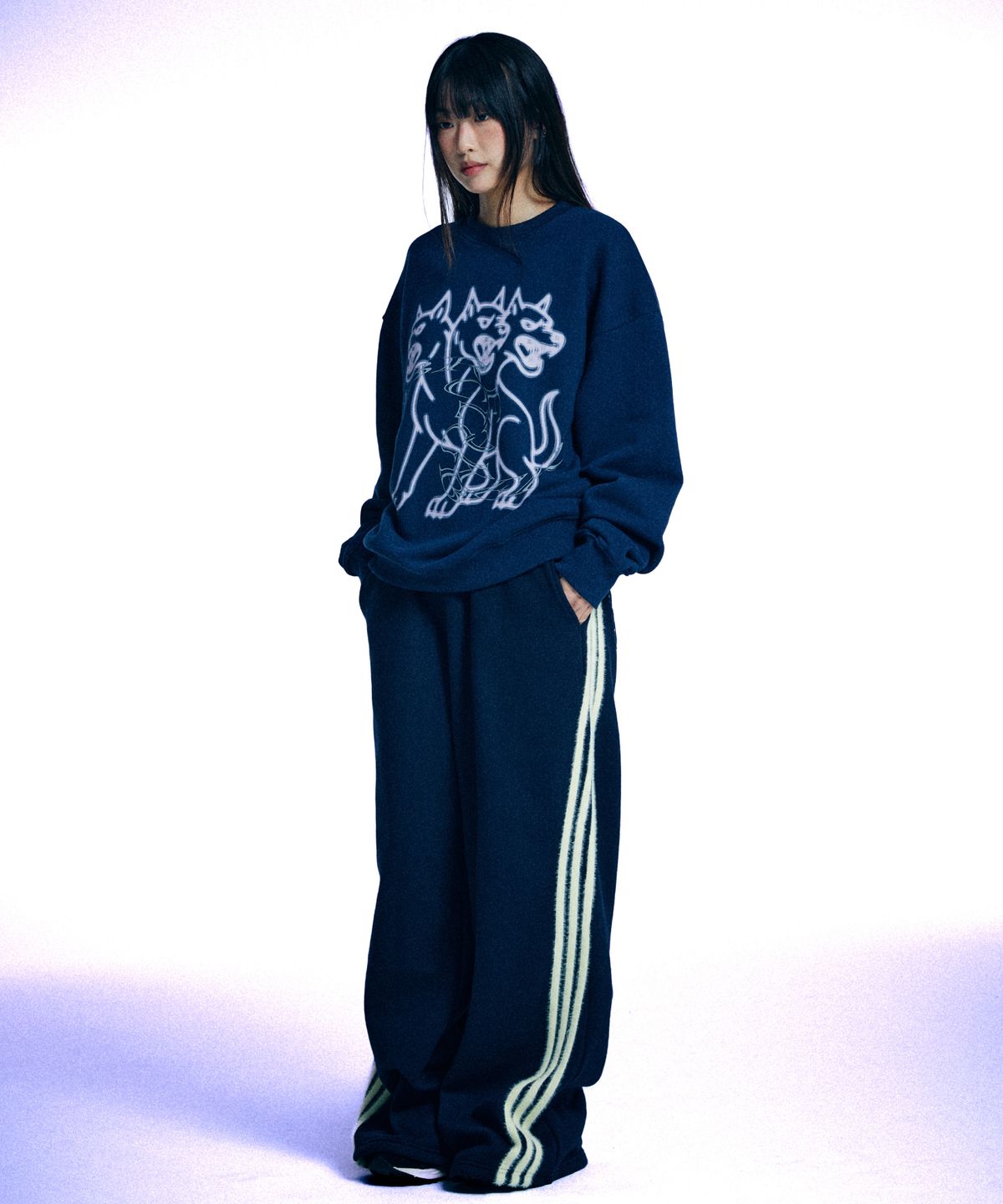 유얼쎄시(YOUR SASSY) Curveline Stellar Sweat Pants (DEEP NAVY)