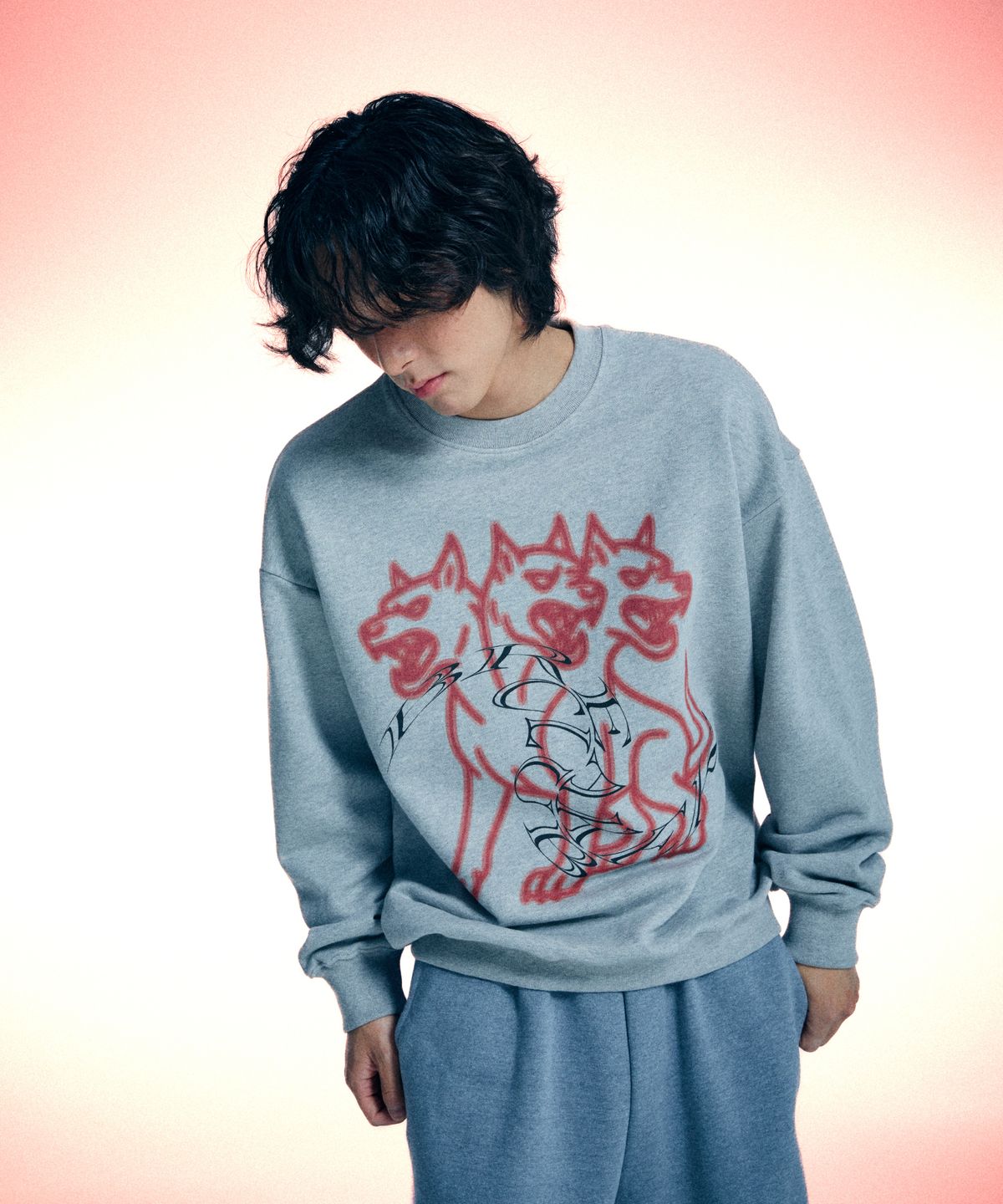 유얼쎄시(YOUR SASSY) Cerberus Sweatshirt (GRAY)