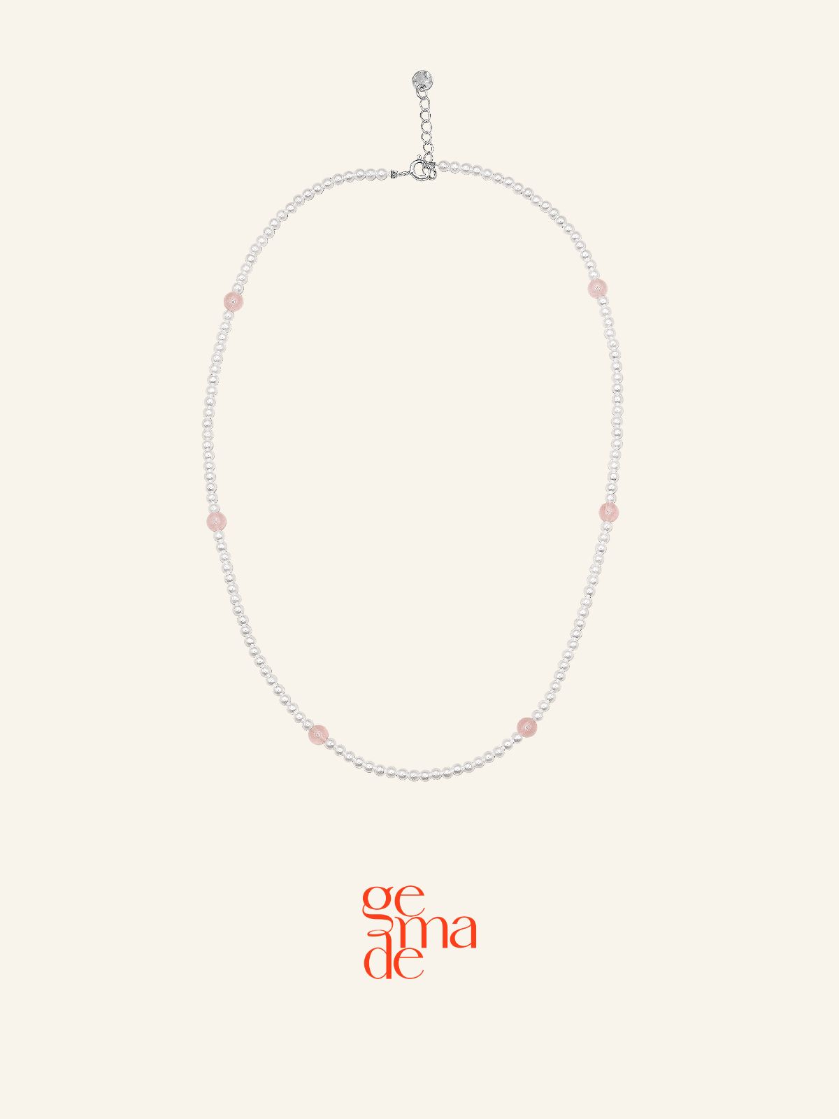 제마드(GEMADE) Pink lace necklace #N031