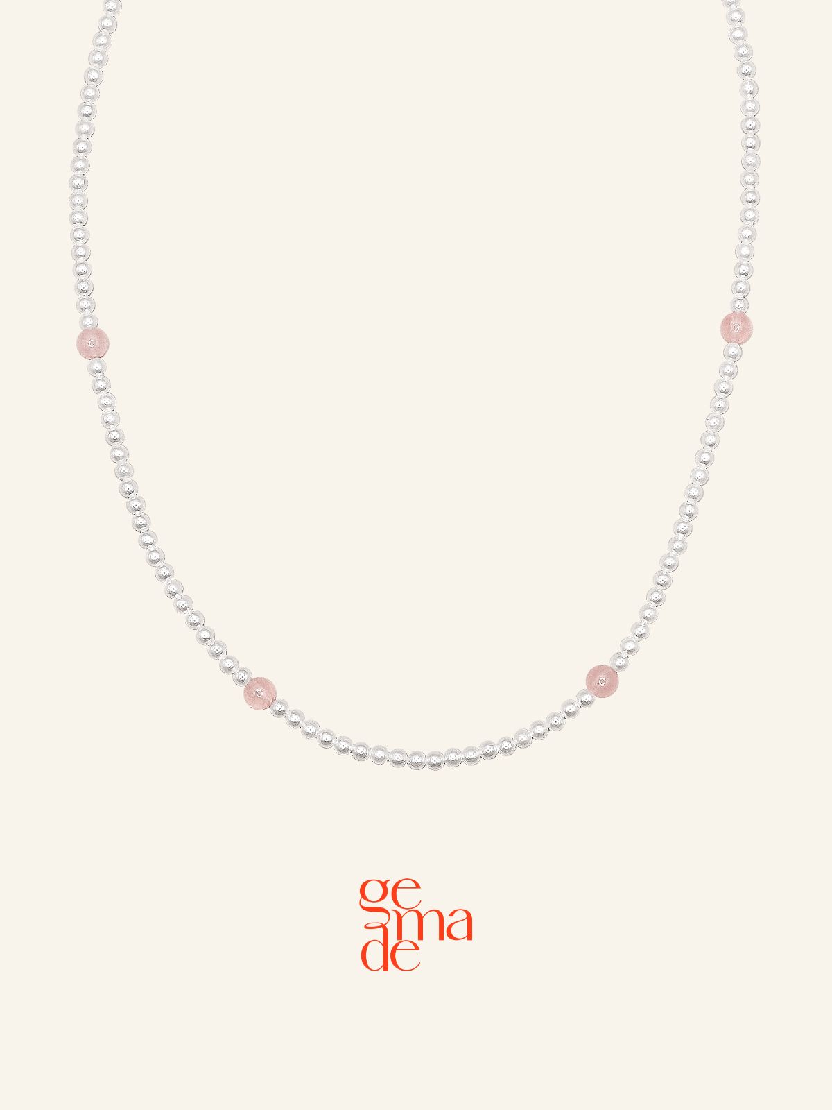 제마드(GEMADE) Pink lace necklace #N031