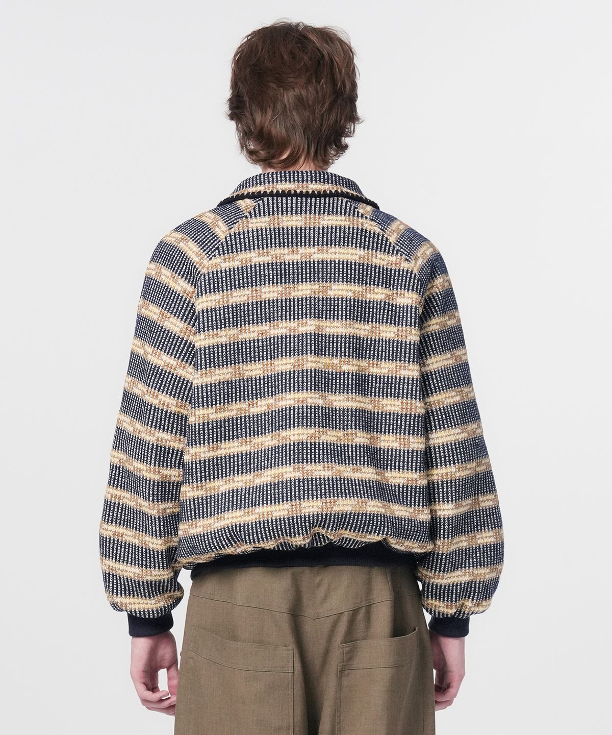 홍우성(HONGWOOSUNG) Quilted Nomad Knit Jacket_Navy