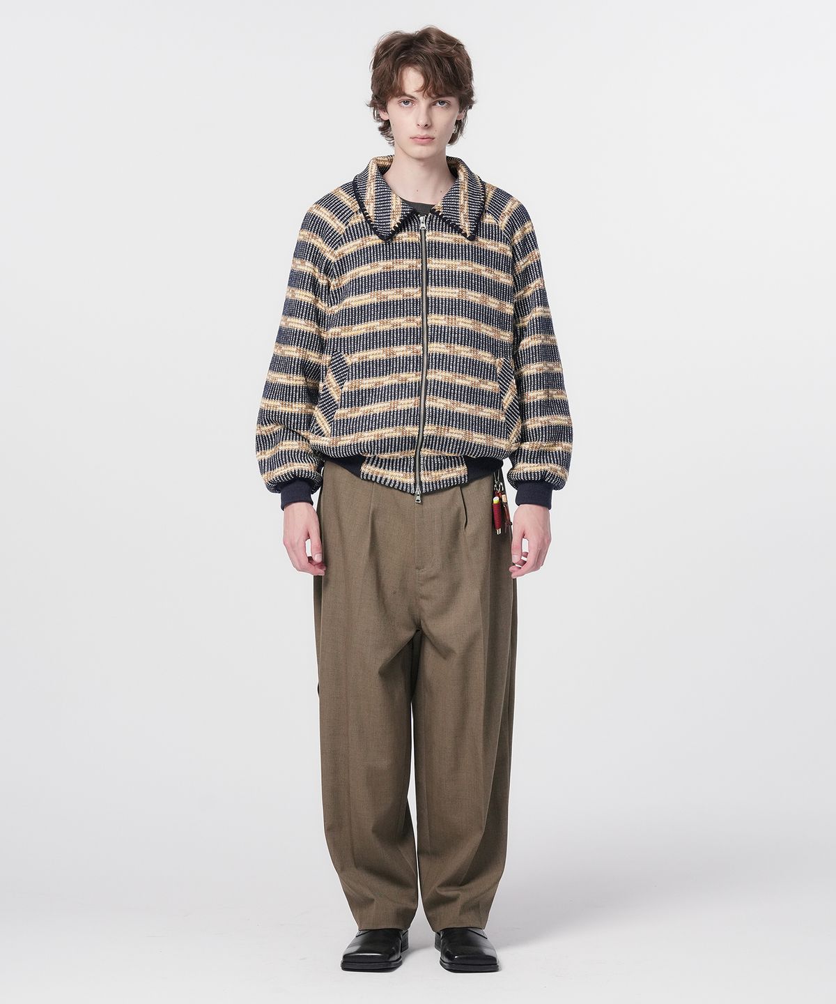 홍우성(HONGWOOSUNG) Quilted Nomad Knit Jacket_Navy
