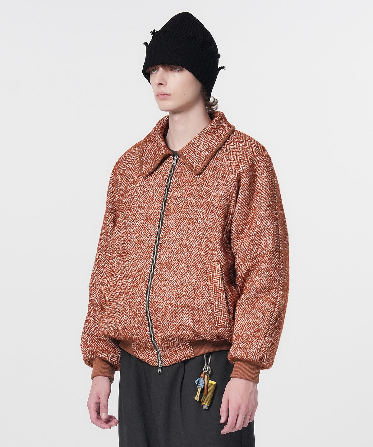 홍우성(HONGWOOSUNG) Quilted Nomad Knit Jacket_Brown