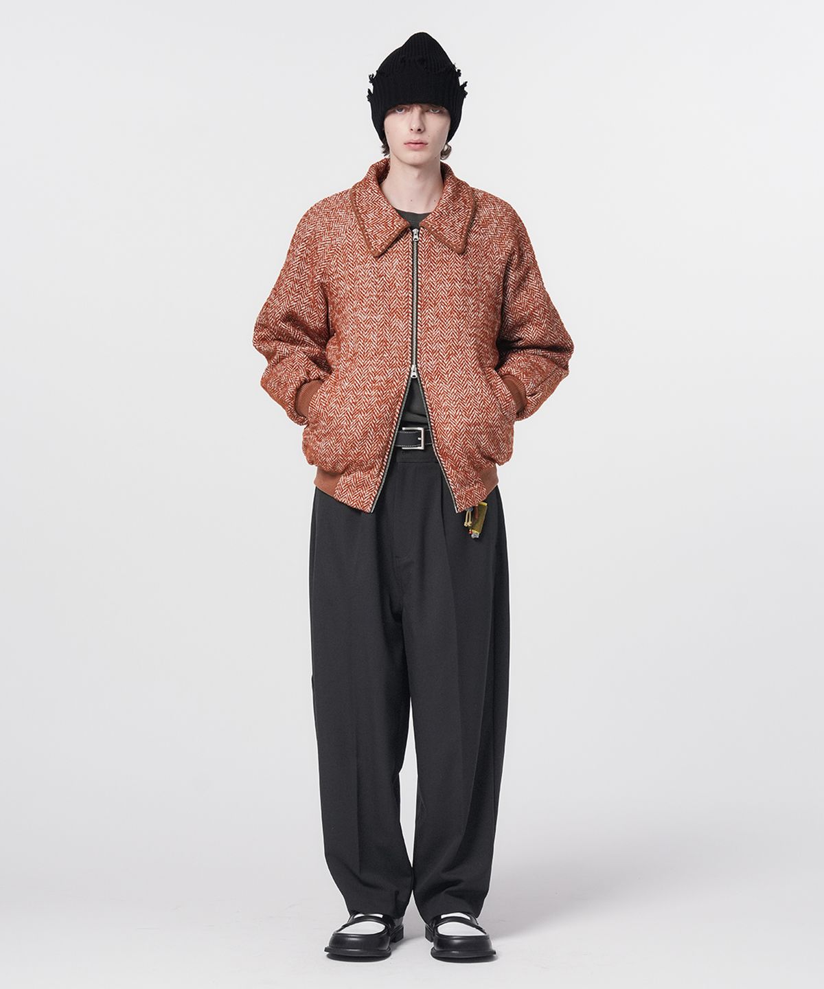 홍우성(HONGWOOSUNG) Quilted Nomad Knit Jacket_Brown