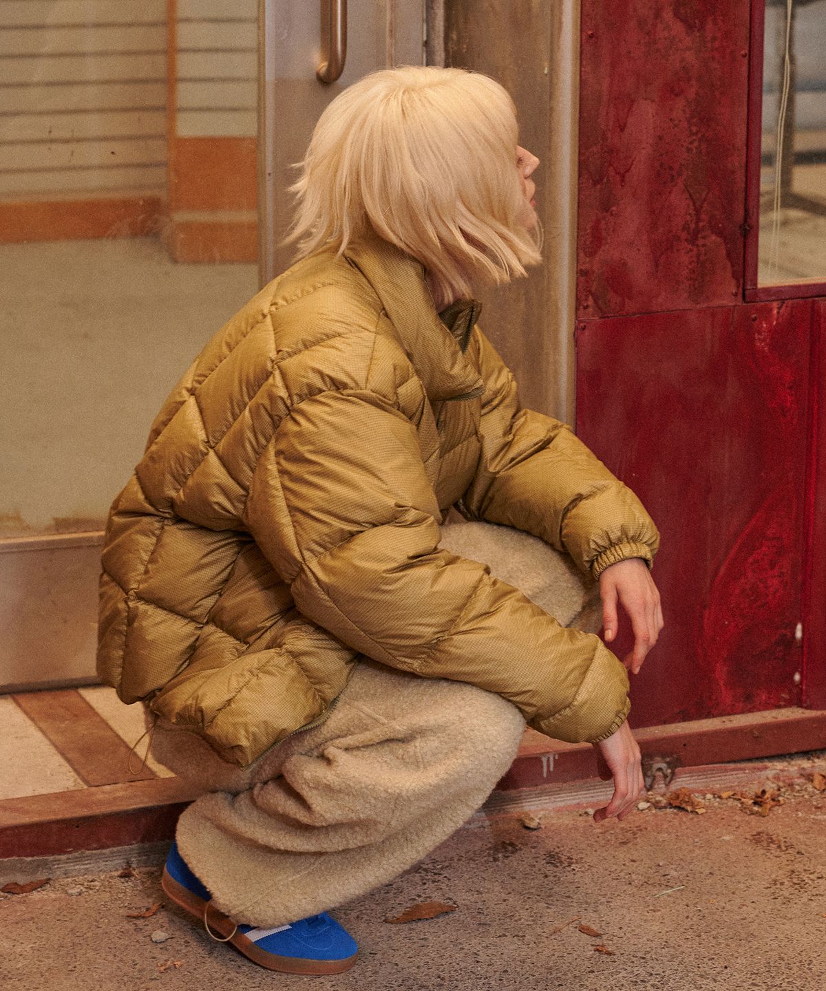 그린버터(GREENBUTTER) Teddy Wool Pants (Sand Beige)