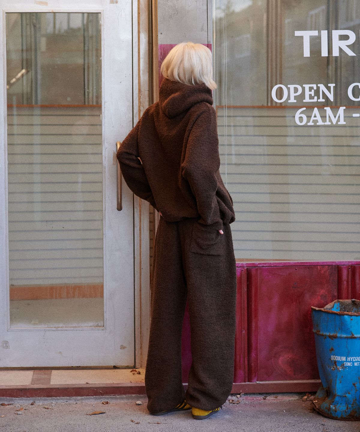 그린버터(GREENBUTTER) Teddy Wool Hoodie (Brown)