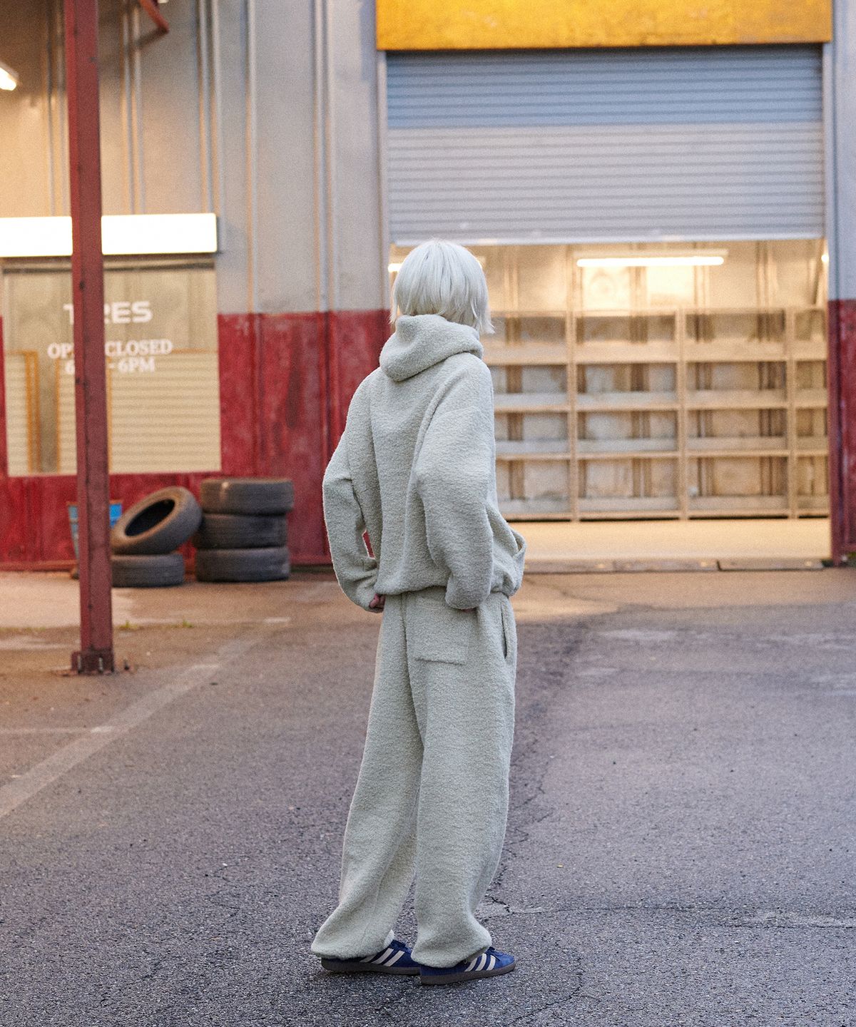 그린버터(GREENBUTTER) Teddy Wool Hoodie (Sand Beige)