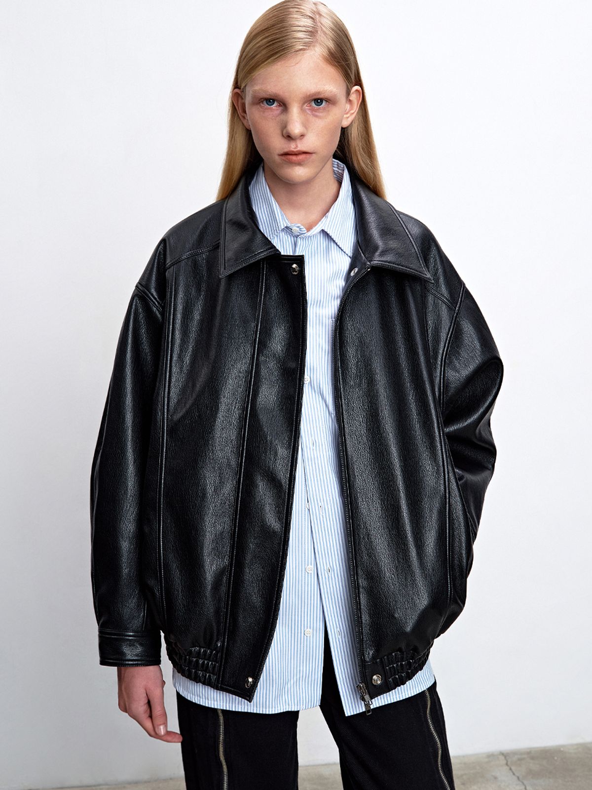 해브레스(HAVELESS) NILE LEATHER JACKET BLACK
