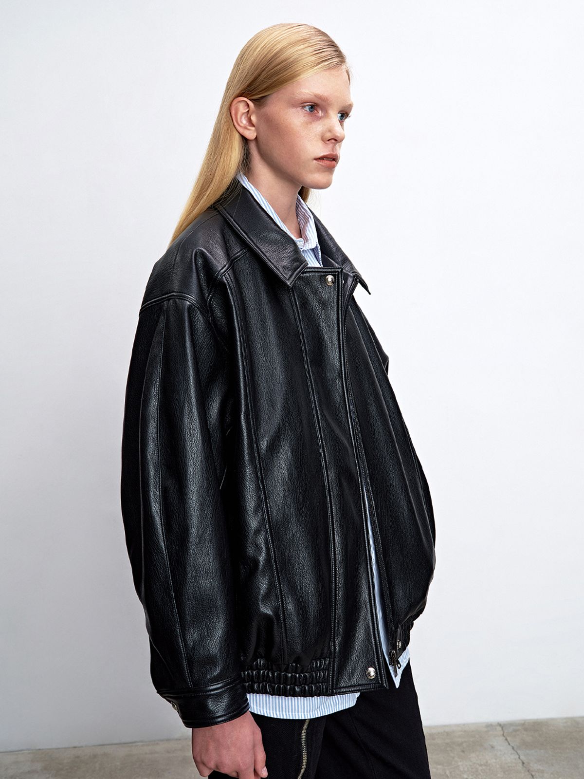 해브레스(HAVELESS) NILE LEATHER JACKET BLACK