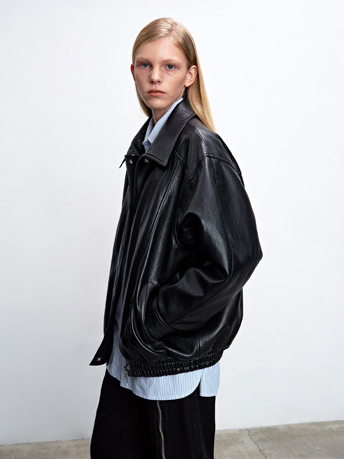 해브레스(HAVELESS) NILE LEATHER JACKET BLACK