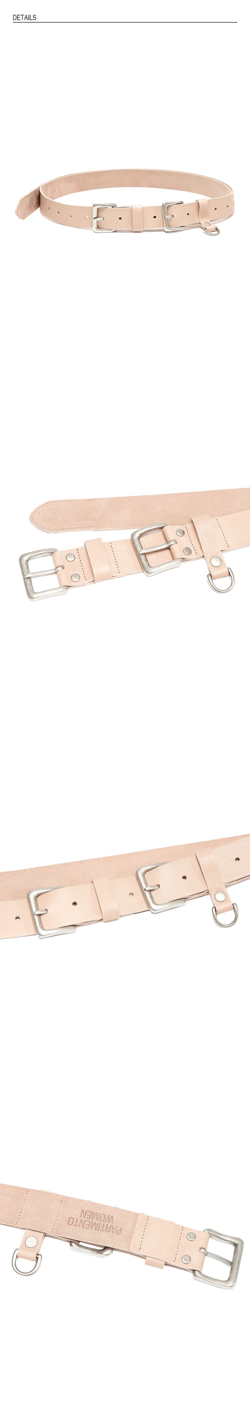 MUSINSA | PARTIMENTO WOMEN Leather Extra Long Belt_Sand