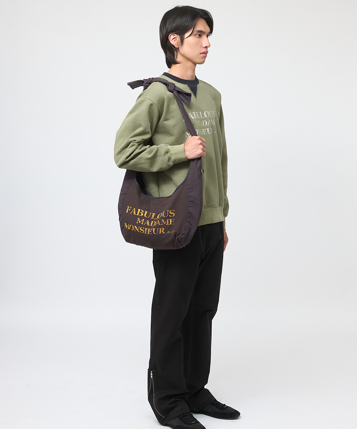 파버(FABEUR) VÉLO BAG (CHARCOAL BROWN/PRINTING)