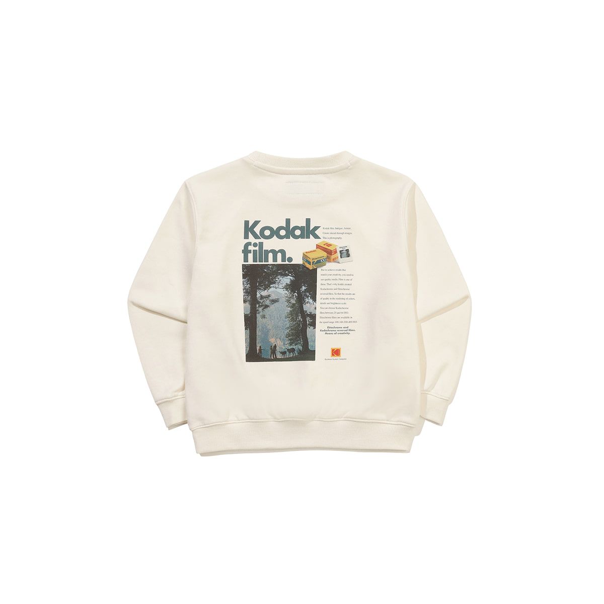 코닥 키즈(KODAK KIDS) 씨너리 그래픽 맨투맨 키즈 IVORY