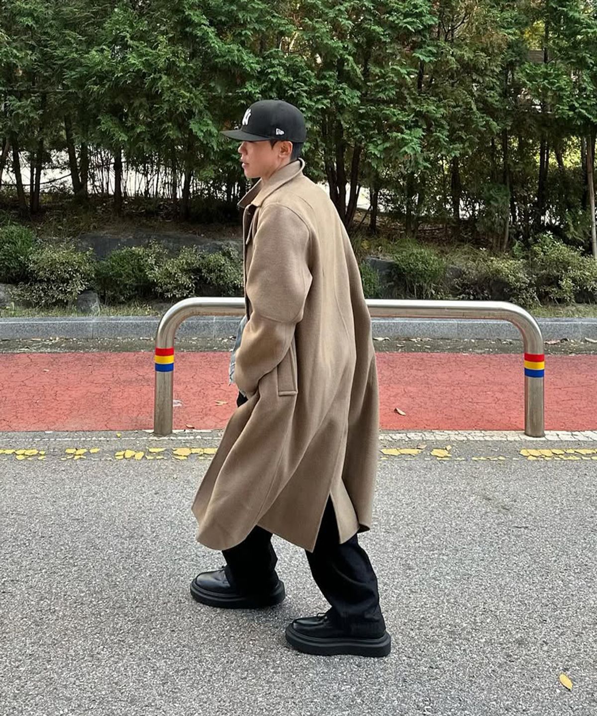 인템포무드(INTEMPOMOOD) 캐시미어 블렌드 핸드메이드 맥 코트_딥블랙