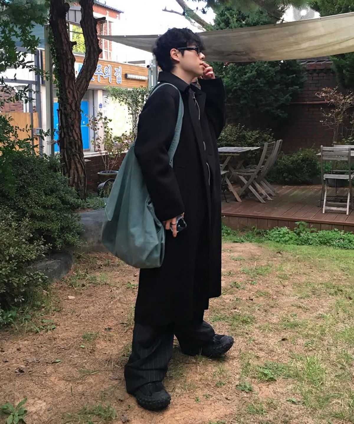 인템포무드(INTEMPOMOOD) 캐시미어 블렌드 핸드메이드 맥 코트_모카브라운