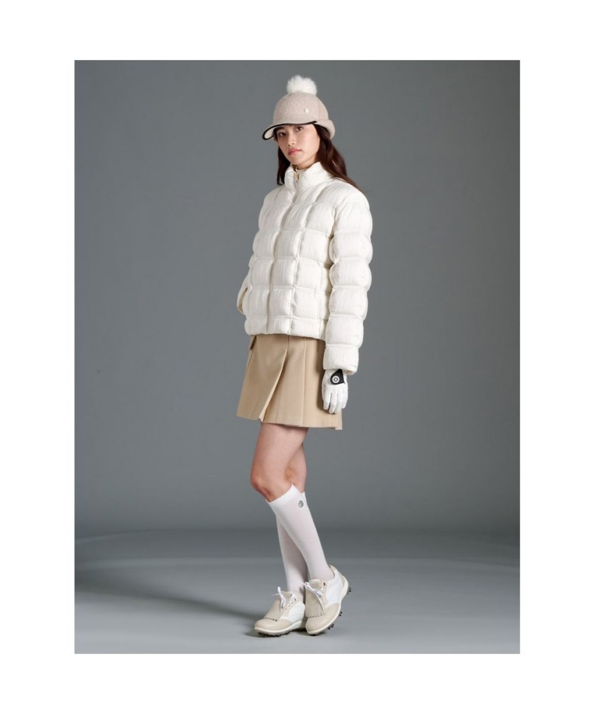 빈폴골프(BEANPOLE GOLF) 여성 숏기장 다운 - 아이보리