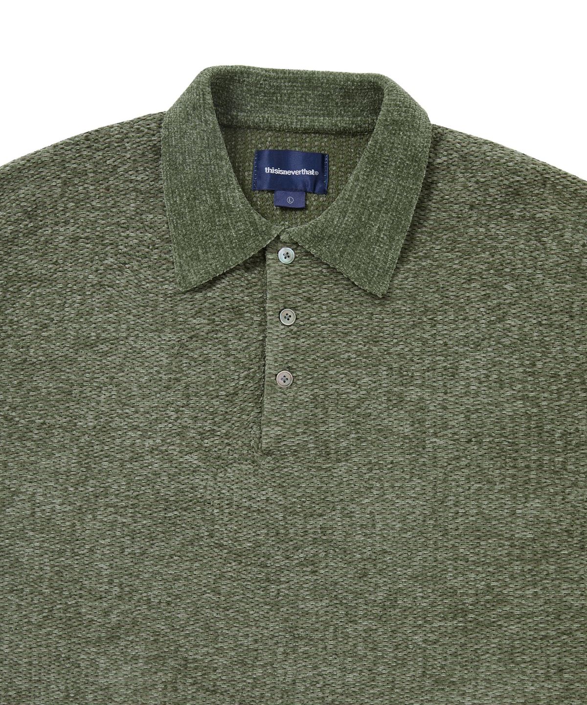 디스이즈네버댓(THISISNEVERTHAT) Velvet Knit Polo Green