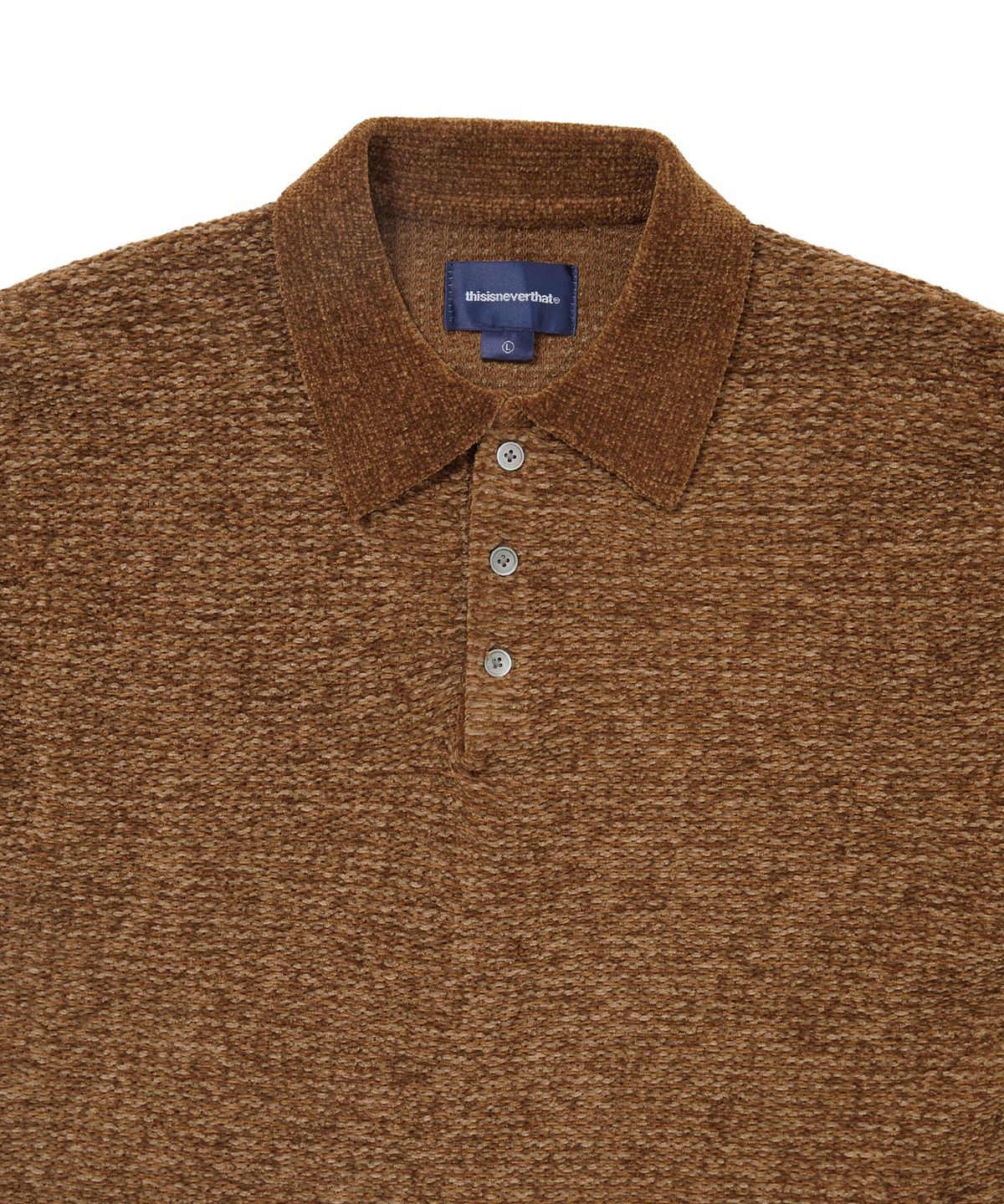 디스이즈네버댓(THISISNEVERTHAT) Velvet Knit Polo Brown