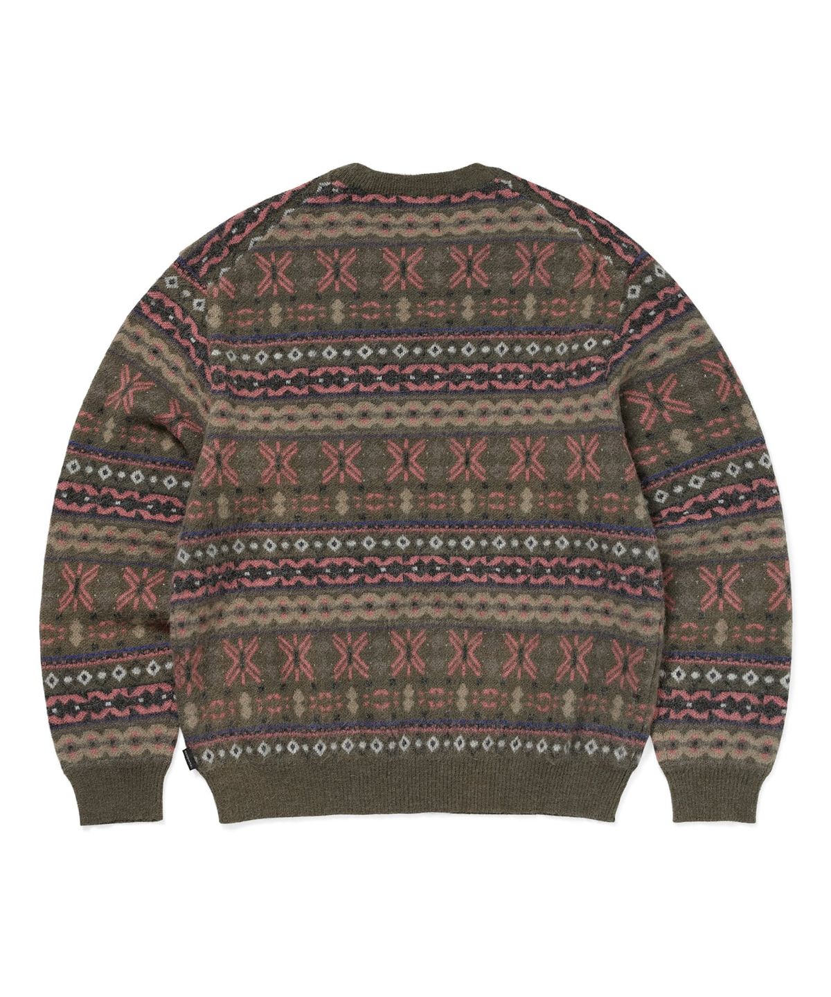 디스이즈네버댓(THISISNEVERTHAT) Fair Isle Knit Sweater Olive Green