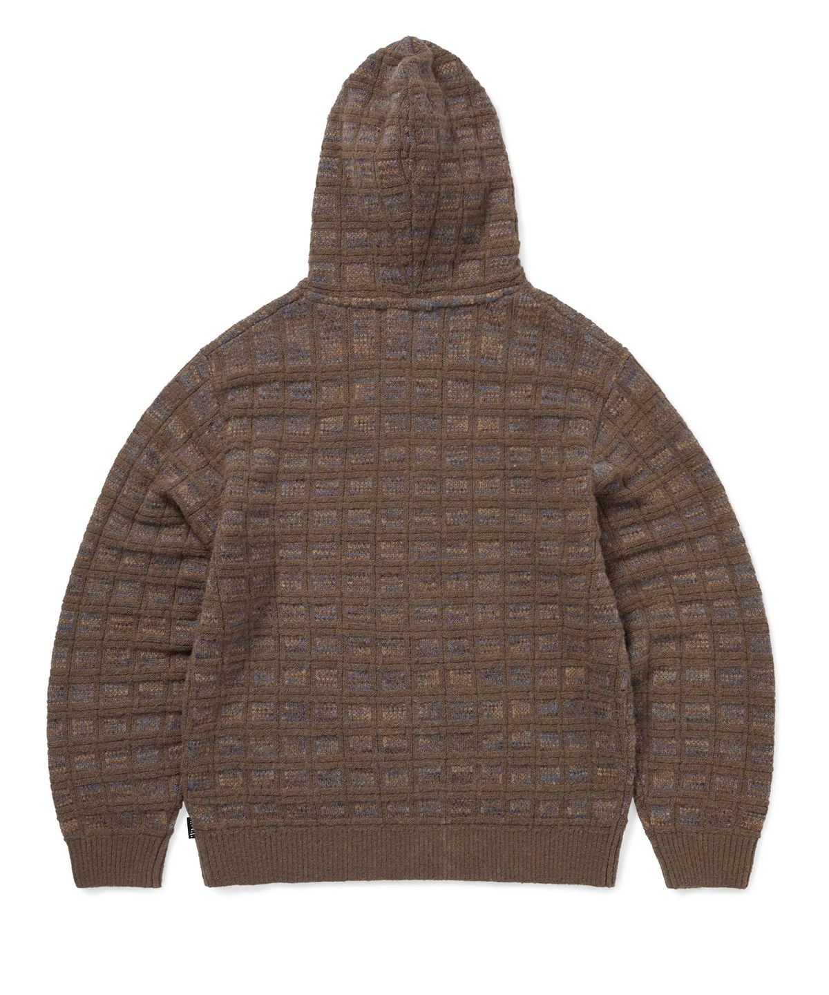 디스이즈네버댓(THISISNEVERTHAT) Textured Knit Zip Hoodie Brown