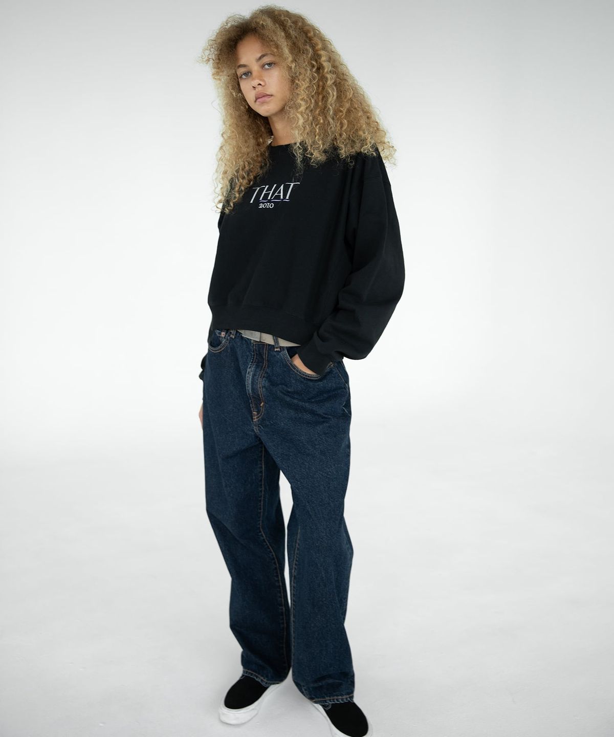 디스이즈네버댓(THISISNEVERTHAT) THAT 2010 W Crewneck Black