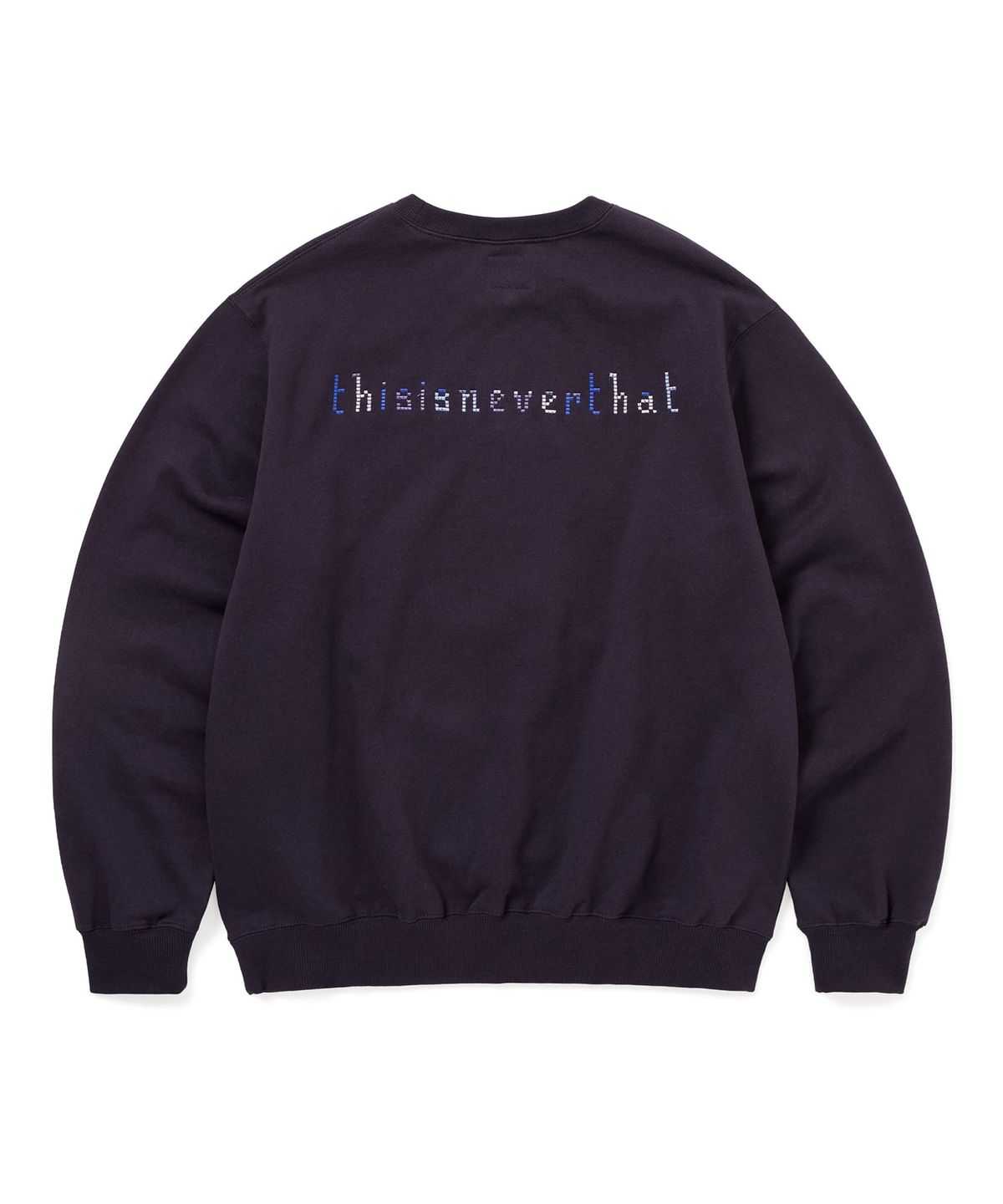 디스이즈네버댓(THISISNEVERTHAT) THAT Embroidered Crewneck Dark Purple