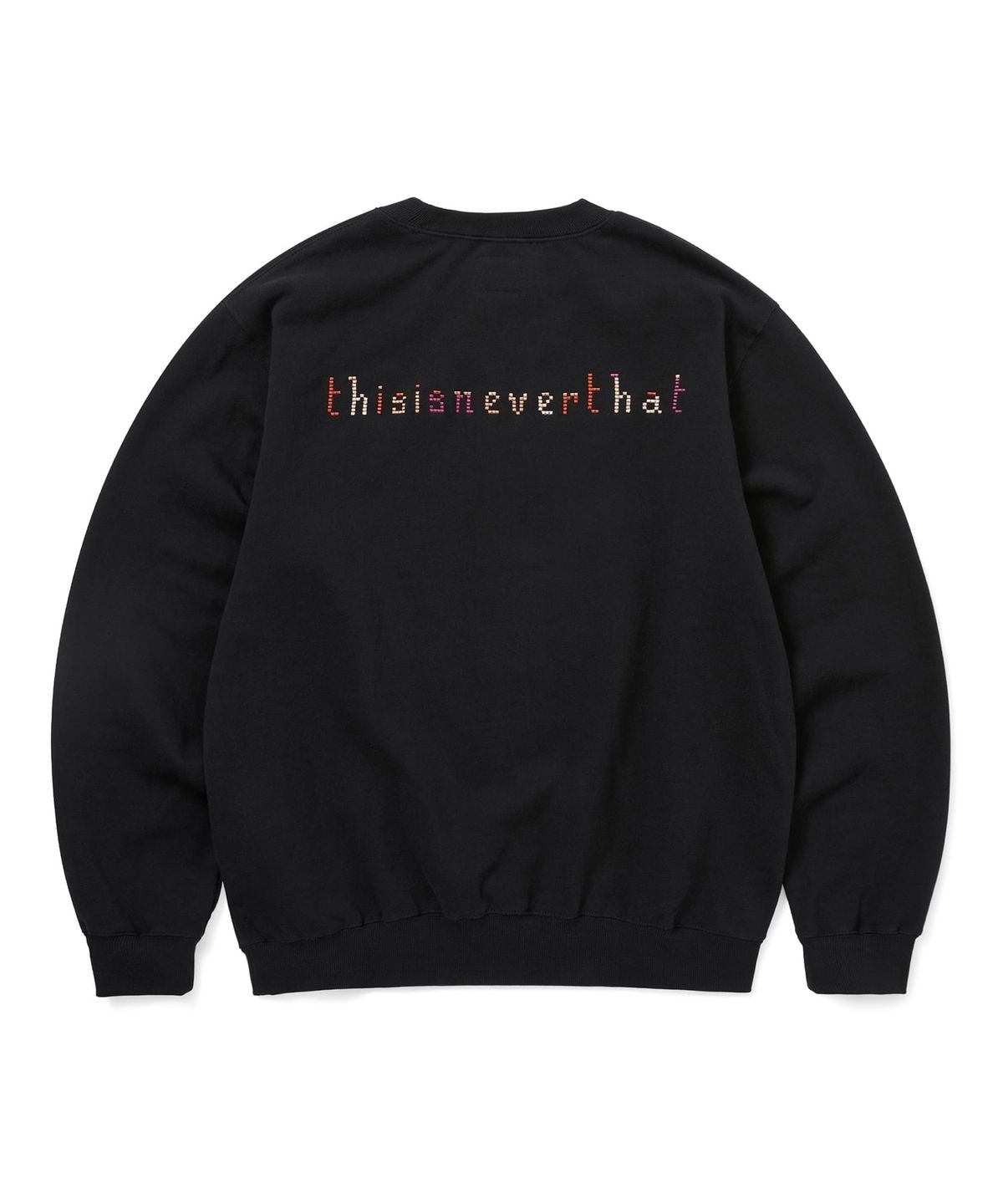 디스이즈네버댓(THISISNEVERTHAT) THAT Embroidered Crewneck Black