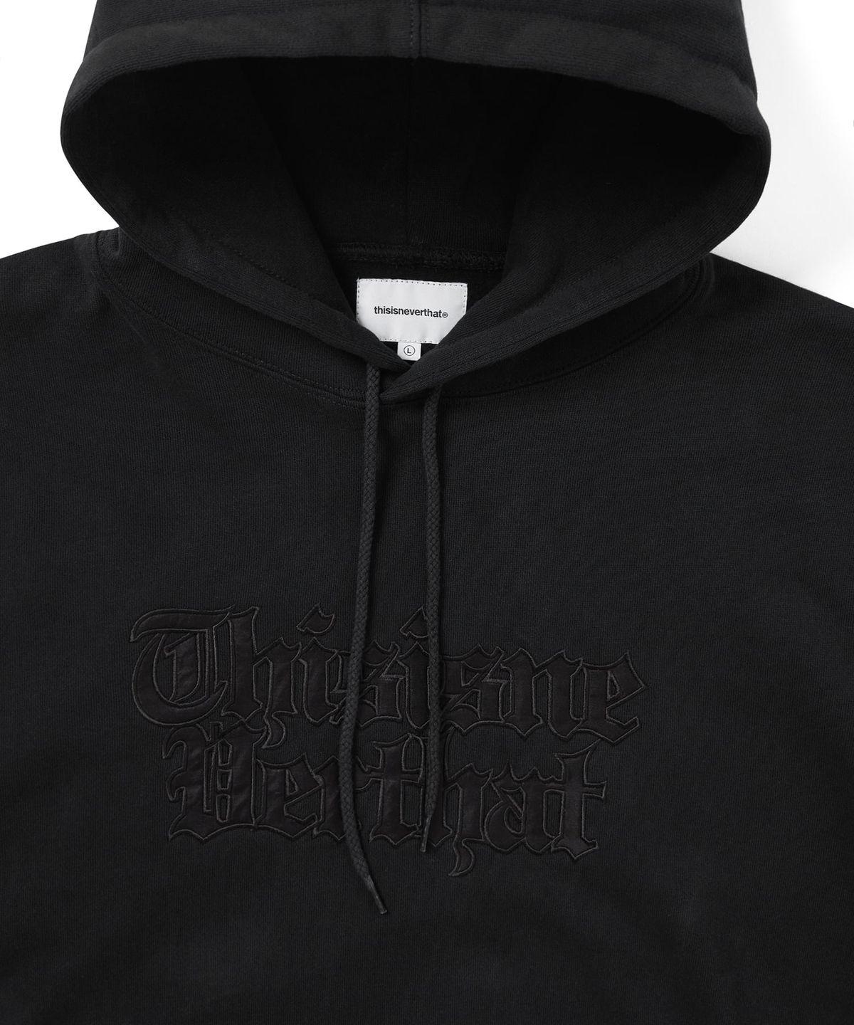 디스이즈네버댓(THISISNEVERTHAT) Old English Logo Hoodie Black