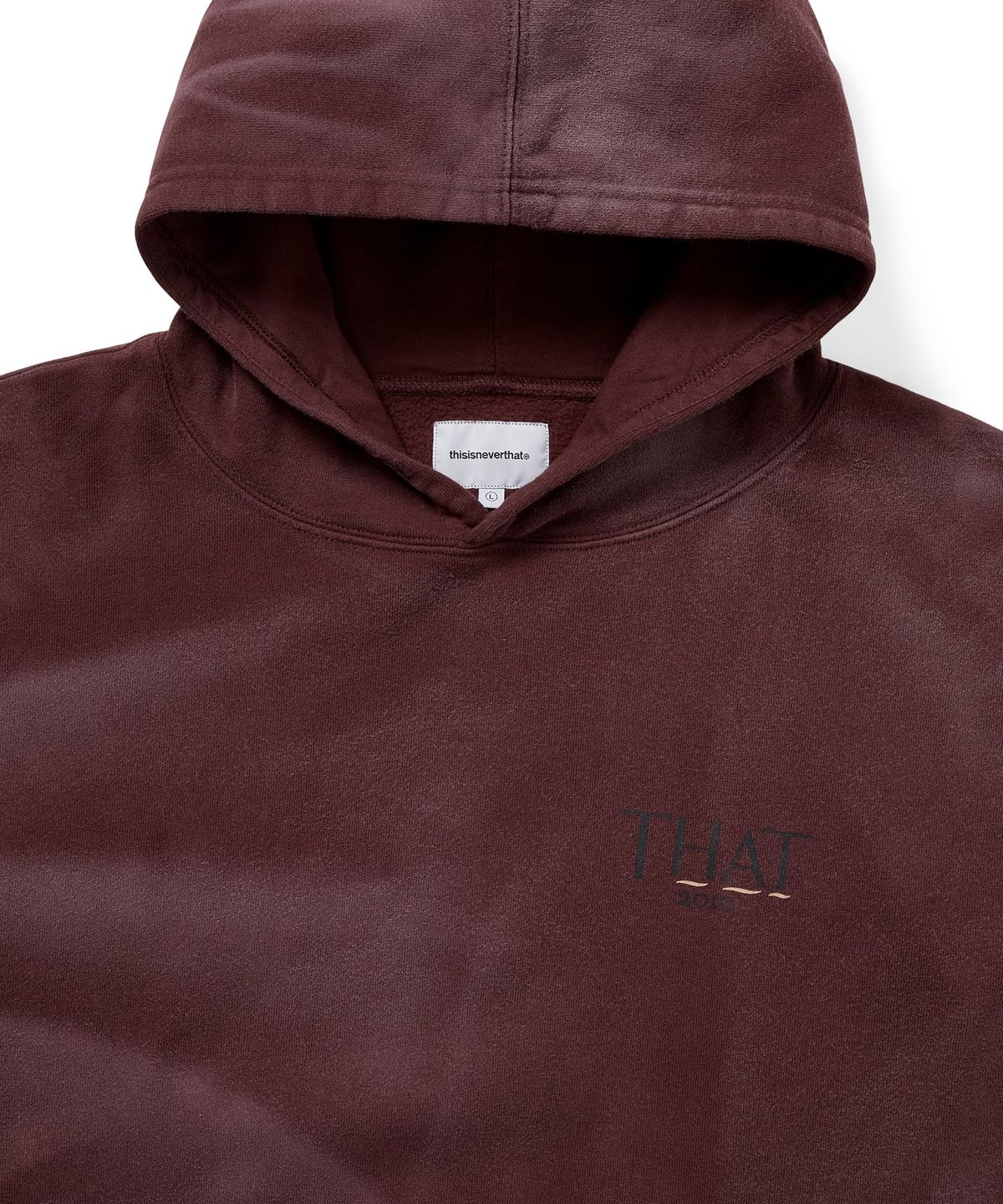 디스이즈네버댓(THISISNEVERTHAT) Faded THAT 2010 Hoodie Burgundy