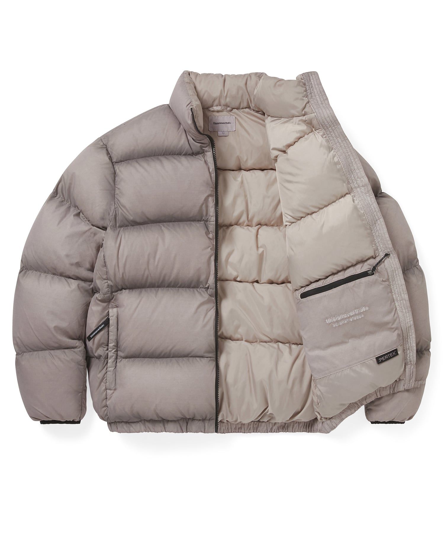 MUSINSA公式 | thisisneverthat PERTEX Overdyed T Down Jacket Stone