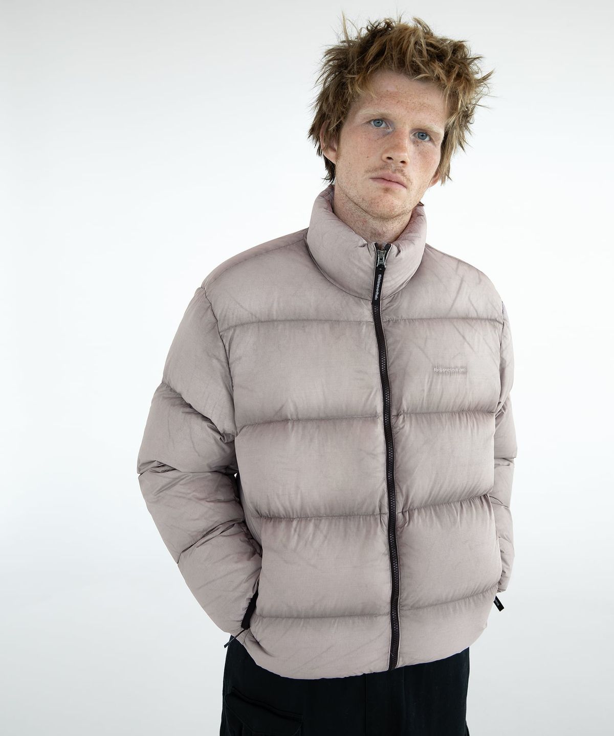 디스이즈네버댓(THISISNEVERTHAT) PERTEX Overdyed T Down Jacket Stone
