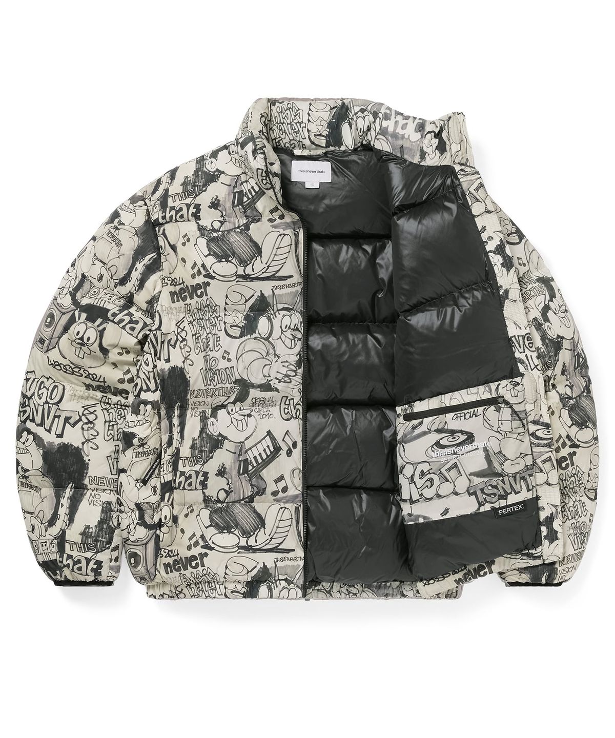 디스이즈네버댓(THISISNEVERTHAT) PERTEX T Down Jacket Graffiti