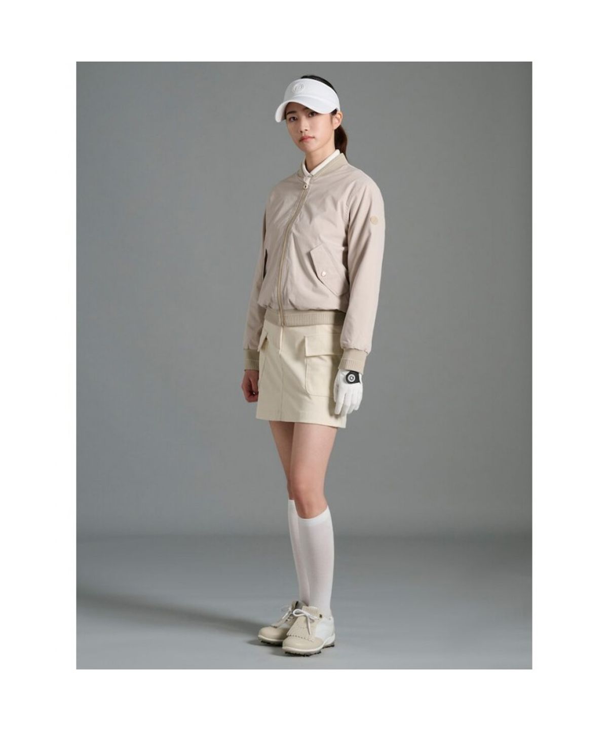 빈폴골프(BEANPOLE GOLF) 여성 코듀로이 H라인 큐롯 - 아이보리