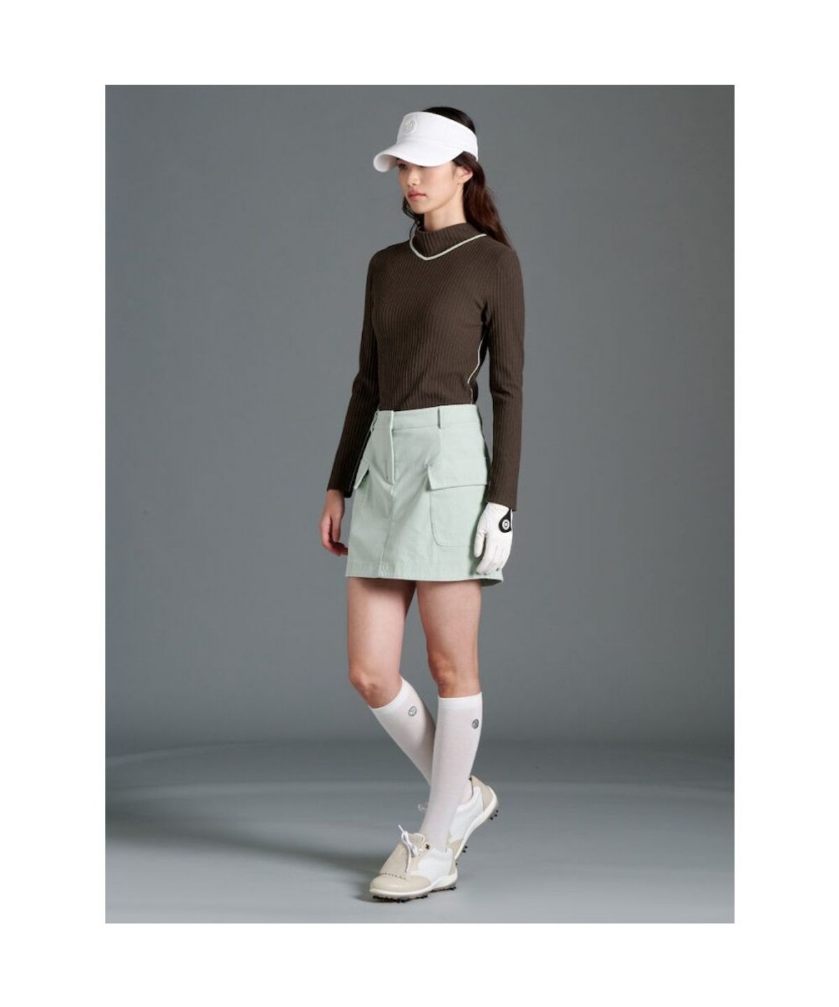 빈폴골프(BEANPOLE GOLF) 여성 코듀로이 H라인 큐롯 - 라이트 그린