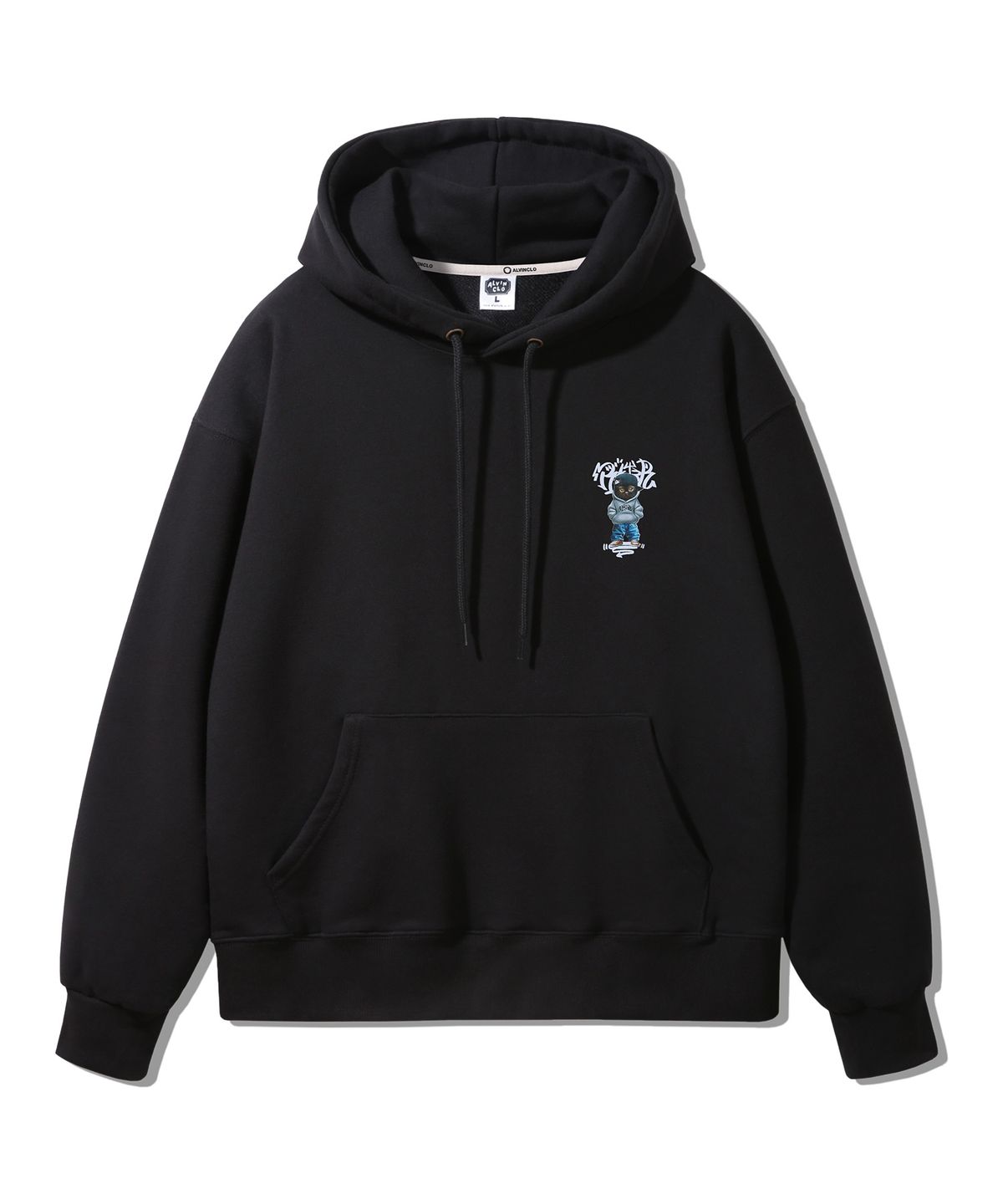 앨빈클로(ALVINCLO) Meow Cat 오버핏 후드티 AVH325 (3 COLOR)