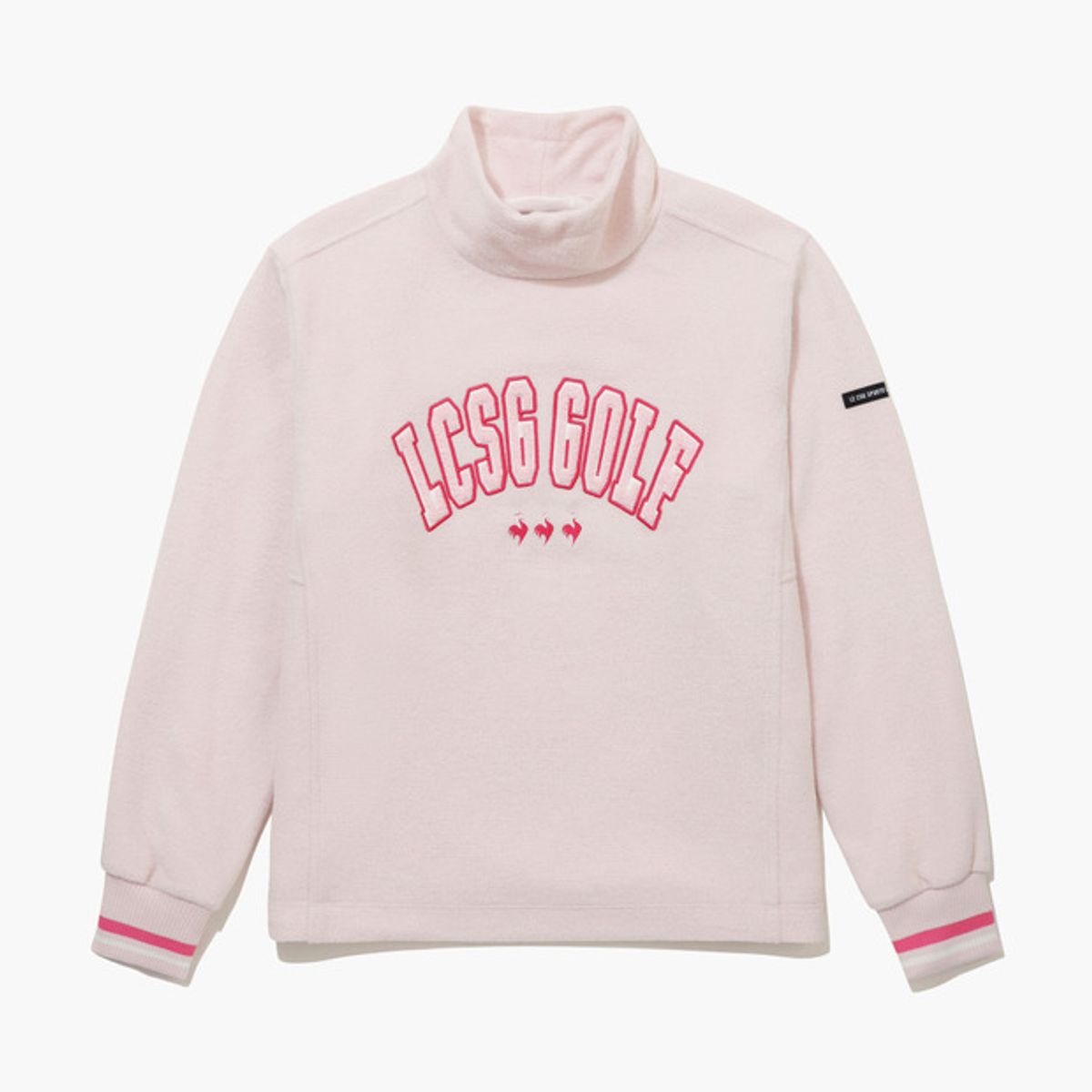 르꼬끄 골프(LECOQ GOLF) 여성 부클 방풍 긴팔 티셔츠 _LPNK GQ422LRLO1