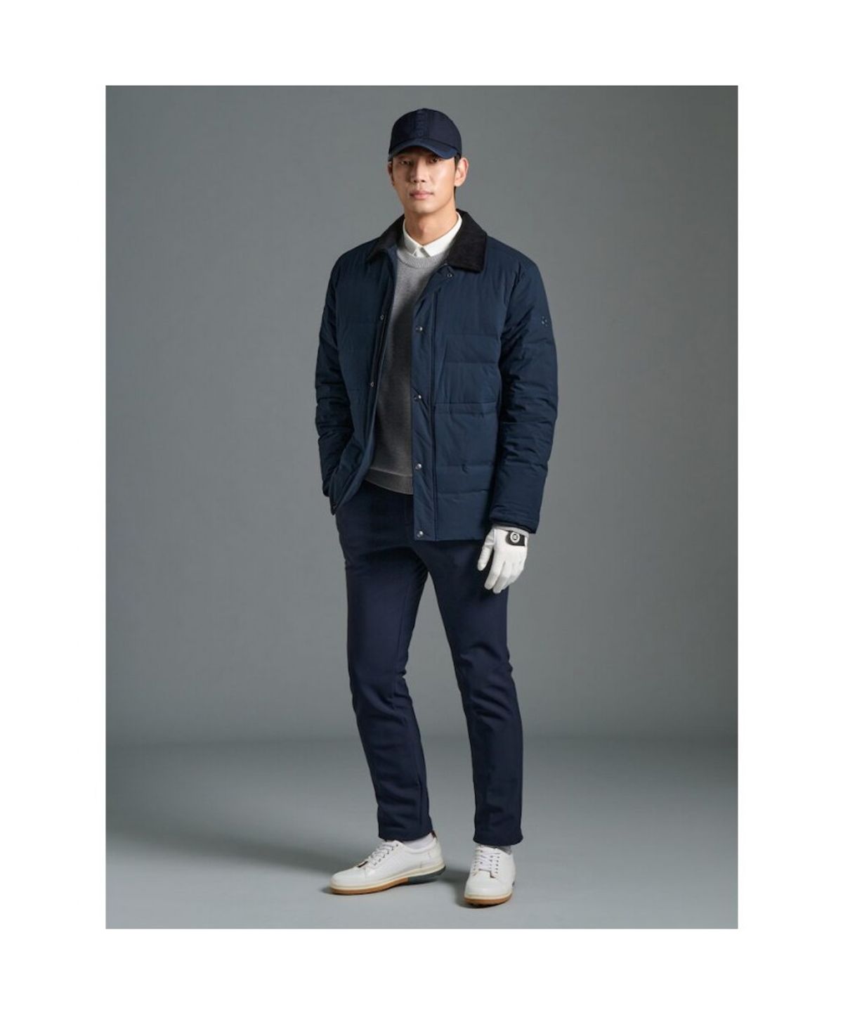 빈폴골프(BEANPOLE GOLF) 남성 본딩 슬림 팬츠 - 네이비