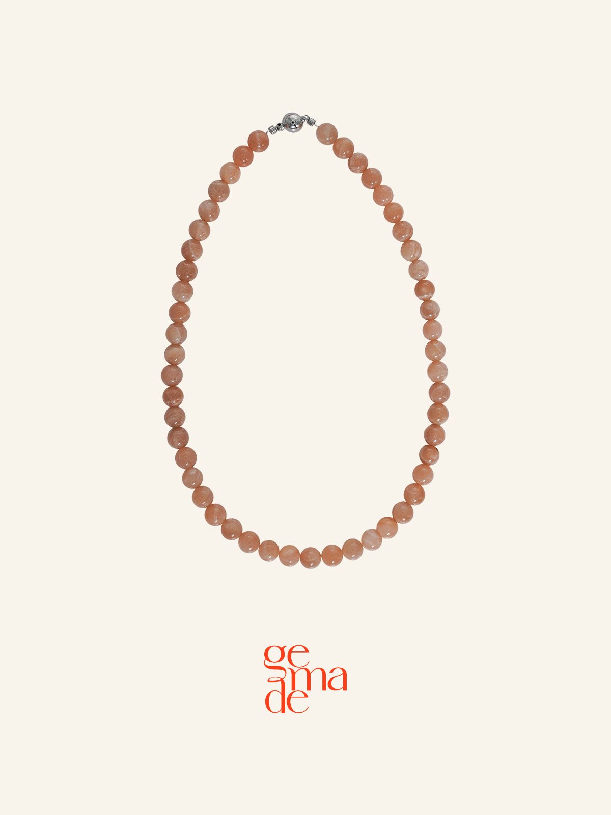 제마드(GEMADE) Peach moonstone necklace #N091