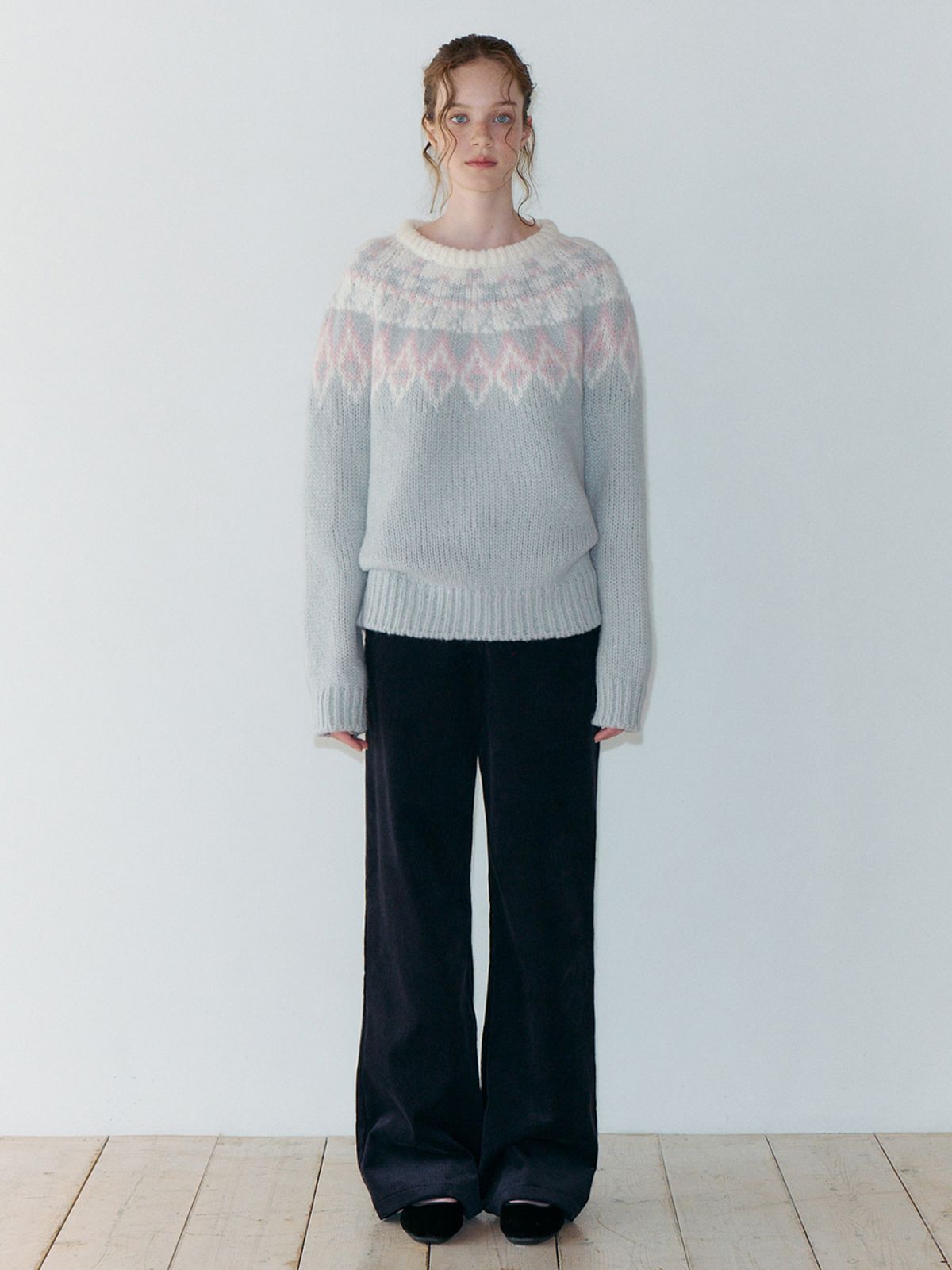 에트몽(ETMON) Corduroy Flare Pants, Navy