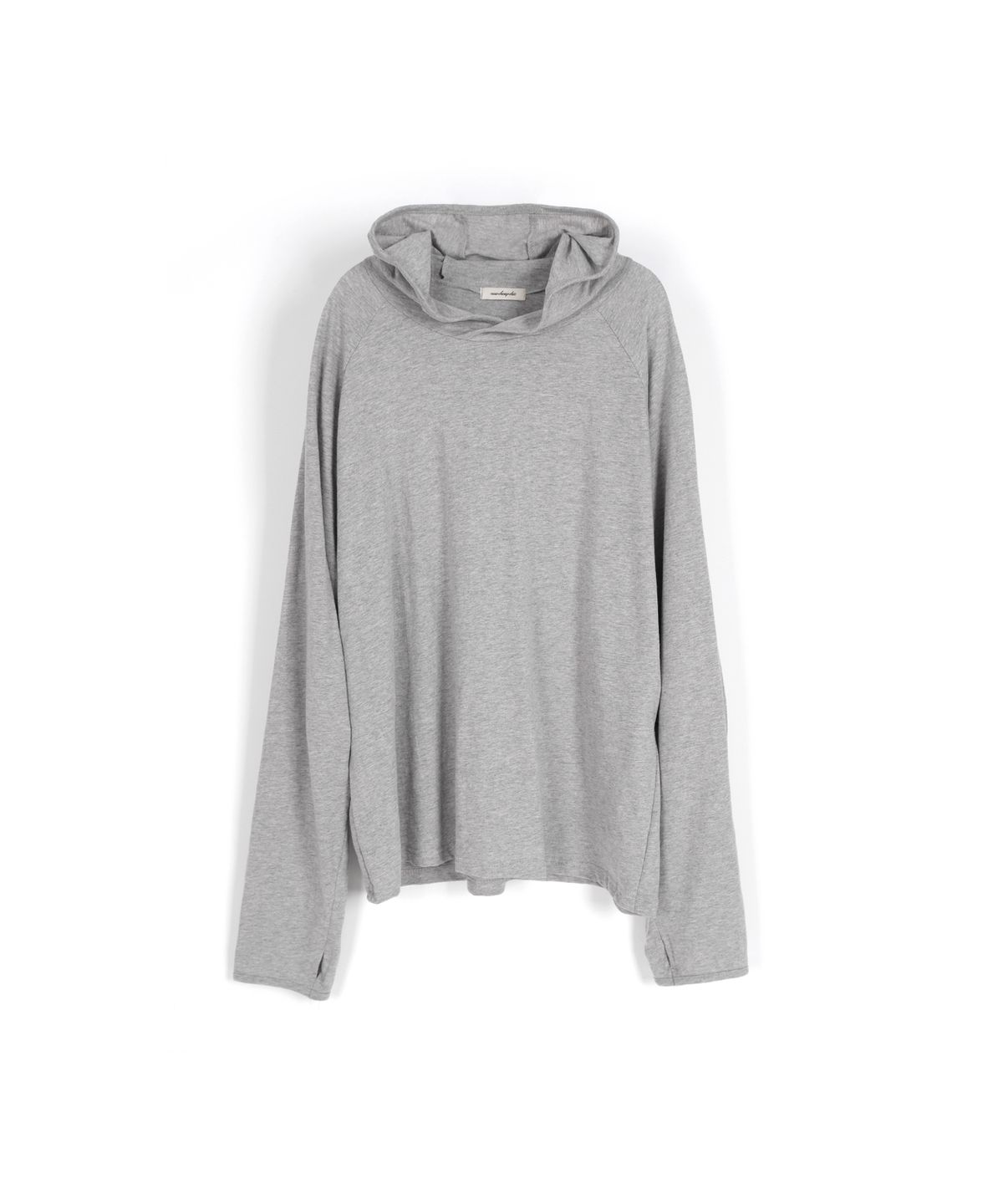 뉴치프시크디피(NEWCHEAPCHICDP) nomad slub fingerhole hood (grey)