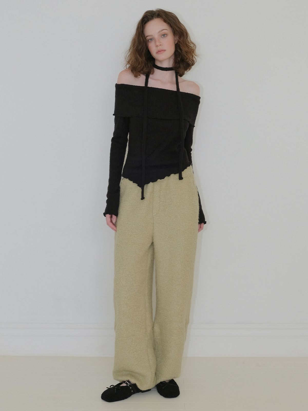 에트몽(ETMON) Fur Banding Pants, Light Green