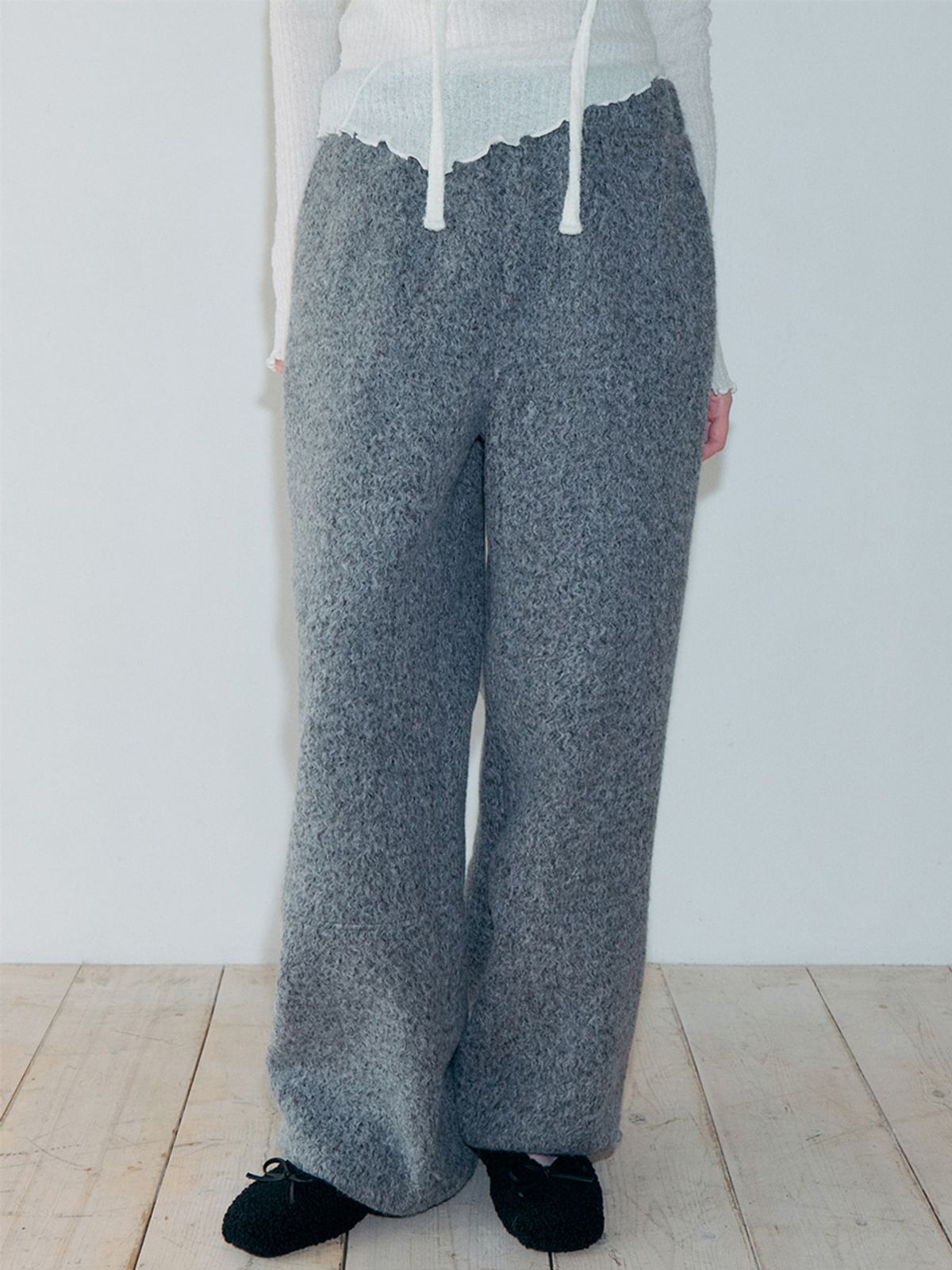 에트몽(ETMON) Fur Banding Pants, Charcoal
