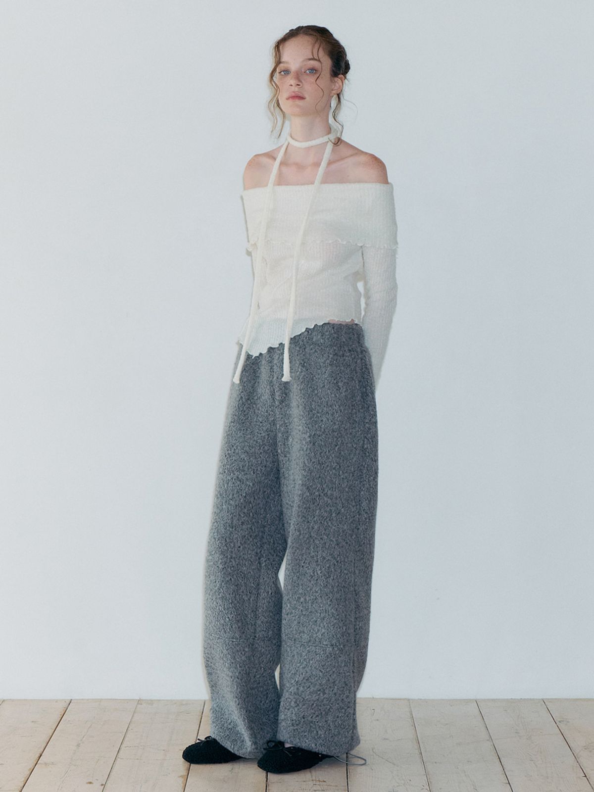 에트몽(ETMON) Fur Banding Pants, Charcoal
