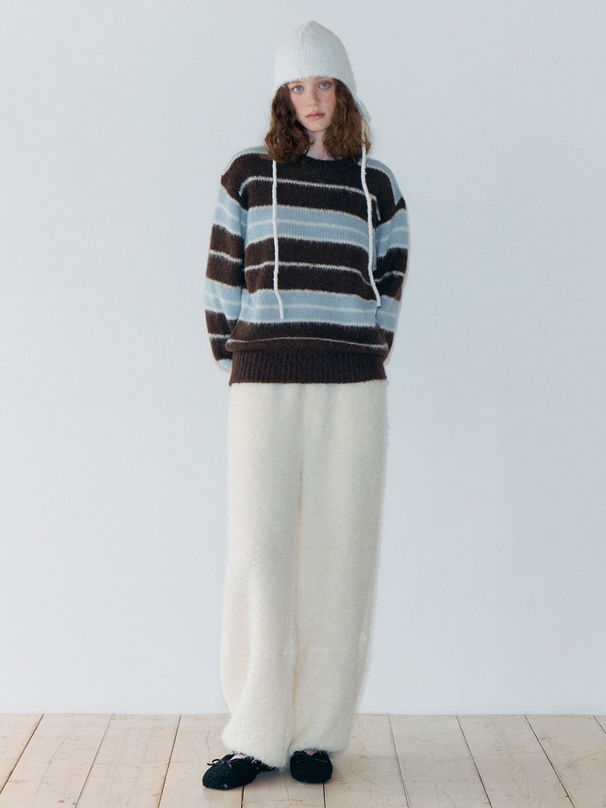 에트몽(ETMON) Fur Banding Pants, Ivory
